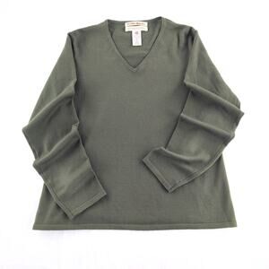 Vintage Pursuits ltd Italian Merino Wool Sweater Women's M Olive Green
